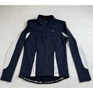 Women's Cycling Jacket Softshell 1/4 Zip pockets on back By Cannondale SZ Med